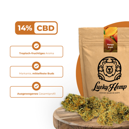 Mango Kush Ökopack Blüten Lucky Hemp